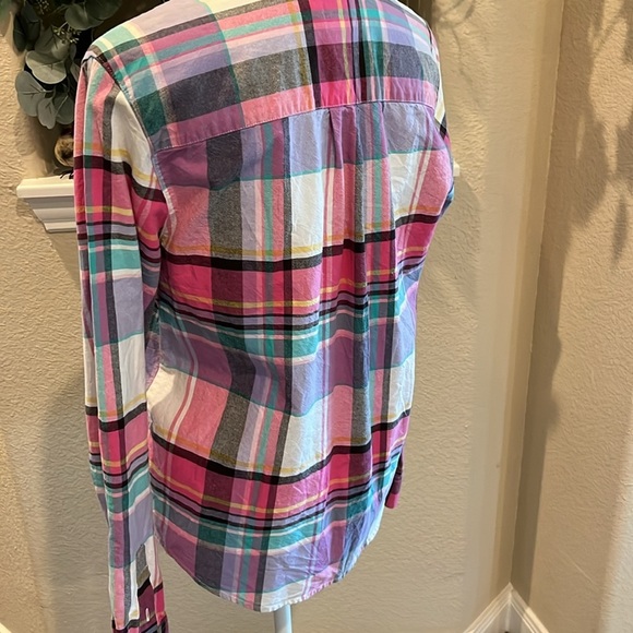 Rockies Long Sleeve Western Style Button Down Plaid Shirt Size M - Picture 5 of 16